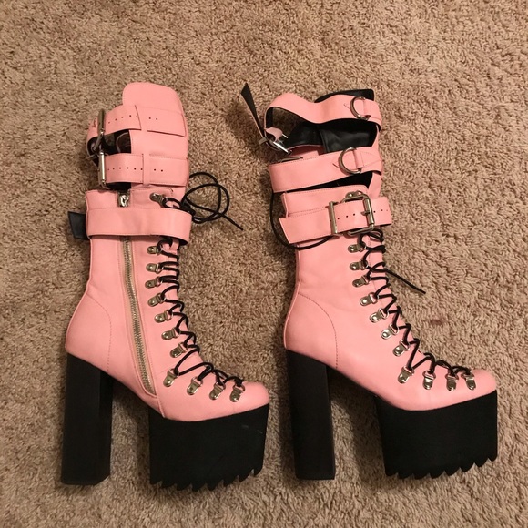 Pink platform heels - Picture 5 of 6